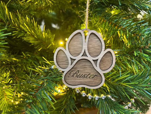 Personalised Paw Decoration